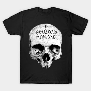 Gothic Eastern Orthodox Monk Skull pocket T-Shirt